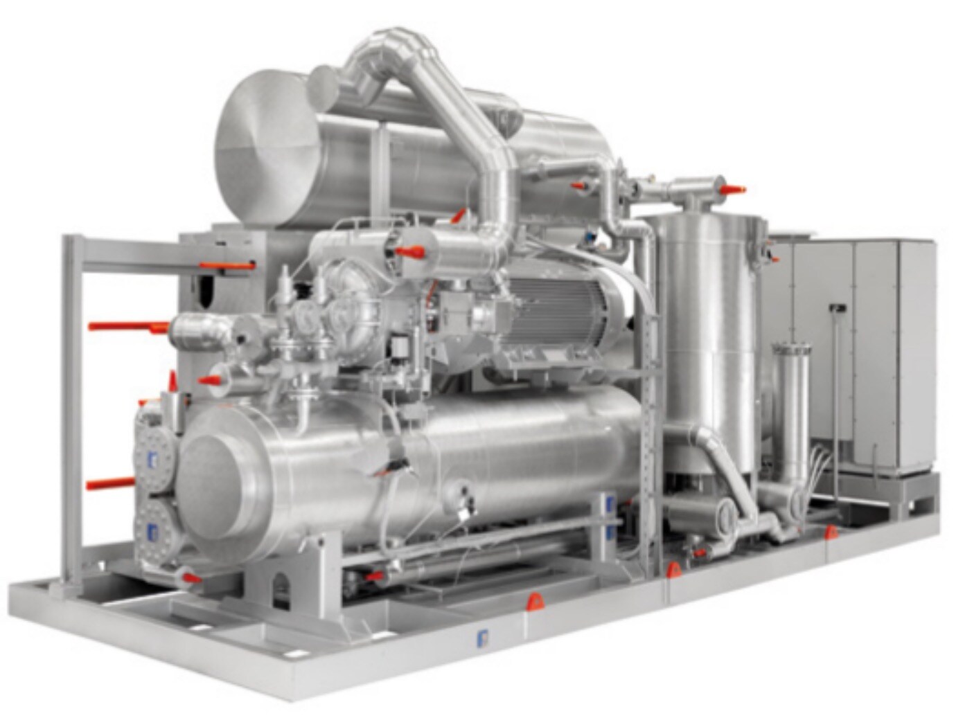 A heat pump on a white background